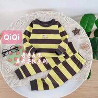 (QiQi 8-16kg) Đồ bộ cho bé quảng châu xuất hàn Bộ quần áo dài tay QiQi cotton xuất Hàn cho bé trai và bé gái ( 1-4tuổi)