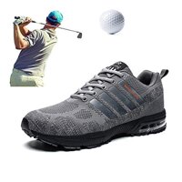 QISHENG TRADE Professional Men Women Golf Shoes,Non-Slip wear-Resistant Running Shoes Breathable Golf Training Sneakers Comfortable Outdoor Sport G...