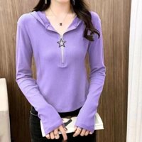 Qit Áo Khoác Nữ Crop Sporty Trẻ Mới Phong Cách Hàn Quốc Mỏng Dây Kéo Thời Trang Phù Hợp Với Dây Kéo Dài Tay Mỏng Top Thu Đông Mới Áo Khoác Mỏng