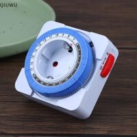Qiuwu 1Pc EU Cắm Cơ Hẹn Giờ 230V Tiết Kiệm Năng Lượng PC Chất Liệu Chống Cháy Ổ Cắm Công Tắc Hẹn Giờ Thông Minh.