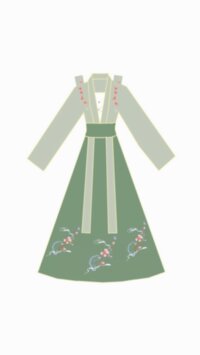 Qiwanju Ban Đầu (Hoa Đào Bài Hát) ban Đầu Eo Váy Ngủ Hanfu Nữ Thêu 3 Bộ Bị Lỗi Điều Trị