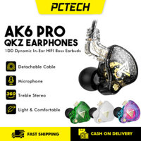 Qkz Ak6 Pro 1dd Dynamic Wire Earphones Hi-Fi Bass Earbuds In-Ear Monitor with Mic Removable Cable