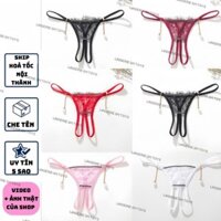 QL2222 Có BIGSIZE Quần Lót Lọt Khe Không Đáy Kèm Dây Xích Trân Châu Đung Đưa Quyến Rũ @lingerie.sm.toys Cosplay sexy gợi