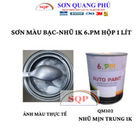 QM102 Sơn màu nhũ bạc mịn trung bình 1K Autopaint lon 1 Lít ( Sơn oto xe máy giá rẻ) SONQUANGPHU8856
