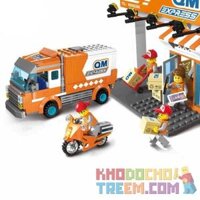 QMAN ENLIGHTEN KEEPPLEY 1119 non Lego Ô TÔ CHUYỂN PHÁT NHANH bộ đồ chơi xếp lắp ráp ghép mô hình City ENLIGHTEN EXPRESS Thành Phố 337 khối