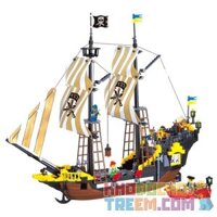 QMAN ENLIGHTEN KEEPPLEY 307  TÀU CƯỚP BIỂN RÂU ĐỎ bộ đồ chơi xếp lắp ráp ghép mô hình Pirates Of The Caribbean CORSAIR Cướp Biển Vùng Caribe 590 khối