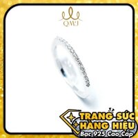 QMJ Nhẫn bạc Mong manh thiết kế nạm đá tấm tinh tế dành cho bạn nữ nhẫn trọn bộ trang sức cổ trang và  phụ kiện thời trang thiết kế đơn giản nhẫn nữ cá tính trơn - Q2790