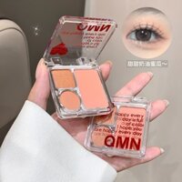 QMN Sweetheart Cloud Sha Eye Phấn mắt ba màu Phấn mắt ngọc trai mờ màu đất Bảng Phấn Mắt màu nude trang điểm hàng ngày CRD8