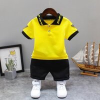 QN014-Bộ áo polo + Quần Short Thời Trang Mùa Hè Mới Cho Bé Trai