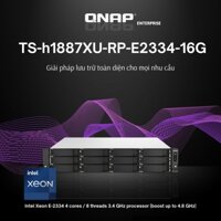 Qnap TS-h1887XU-RP Intel Xeon E-2334 4 cores 16 GB ECC DDR4 QuTS hero O.S. with ZFS