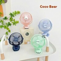 Qoạt kẹp xe đẩy nôi cũi cho bé.Quạt tích điện mini cao cấp pin 4000MAh xoay 360 độ 3 mức gió