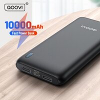 QOOVI 10000MAh Power Bank Bộ Sạc Di Động Siêu Mỏng Pin Ngoài 10000 MAh PowerBank