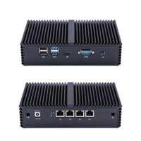 Qotom 4 Lan Core i3/i5 Mini PC Qotom-Q335G4/Q350G4  with Core i3-5005U/i5-4200U pf appliance as a firewall AES-NI