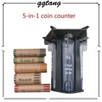 Qq * 5in1 Máy phân loại tiền xu Ống đồng xu Máy đóng gói Giá đỡ thay đổi hiệu quả