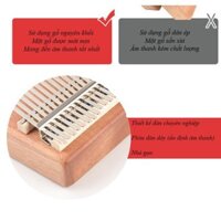 QQ QZ Đàn piano Kalimba bằng gỗ 17 phím tiêu dùng bằng ngón tay mẫu - Đàn Kalimba 17 Phím Bằng Gỗ 13 QQ