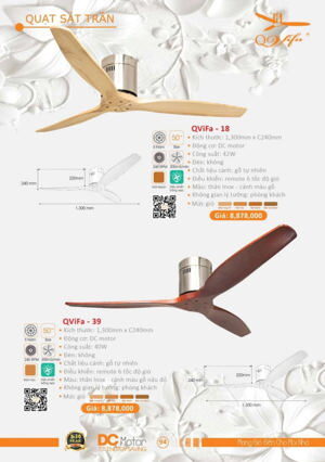 Quạt trần 3 cánh Vifa39