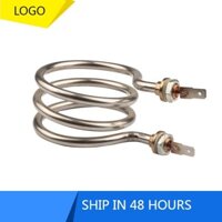 Qsj 220V 800W Bộ phận làm nóng tròn 3 cuộn - Ống nóng mạ điện có ốc vít đầu lục giác cho đài phun nước uống