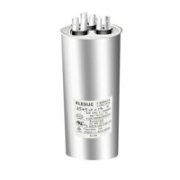 Qsjzhy 45 + 5 uF ± 5% 450VAC CBB65A Tụ điện khởi động tròn chạy kép cho động cơ AC Chạy hoặc khởi động quạt hoặc ngưng tụ thẳng