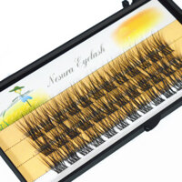 QSTY Lông mi phân đoạn, bộ ba lông mi giả đuôi cá, tự nhiên, thực tế, mềm mại, dày đặc, cụm đơn, tự ghép