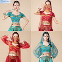 Qsuccua Người Lớn Nữ Bụng Khiêu Vũ Ấn Độ Kỳ Lạ Jasmine Công Chúa Performance Top