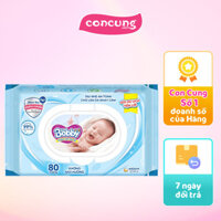 QT Bobby_Khăn ướt Bobby Care 80 miếng (không hương)