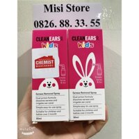 [qtmn] -  (Tem Chemist) Xịt ráy tai Clean Ears Kids 30ml Úc