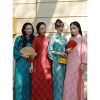 [QTPN 8/3] Áo dài cách tân, áo dài áo dài gấm suông, gấm rơi cao cấp - Áo dài nhà Cam - ND25.39