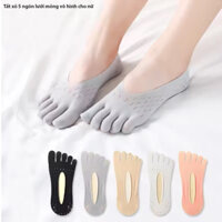 [QT]Tất xỏ năm ngón cổ thấp lưới mỏng thoáng khi và vô hình cho nữ mang giày lười, giày búp bê