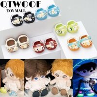 QTWOOF Phụ kiện búp bê , Phụ kiện búp bê Giày búp bê cao su mềm, Phim hoạt hình làm bằng tay 20cm Cotton Doll Board Shoes Quà tặng sinh nhật