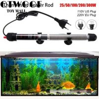 QTWOOF Qtwoof 1 Cái Máy Sưởi Chìm, Có Thể Điều Chỉnh Nhiệt Độ 110V / 220V Nhiệt Độ, Phích Cắm Bền EU / US 25W / 50W / 100W / 200W / 300W Thanh Giữ Nhiệt Nước Bể Cá