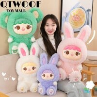 QTWOOF   Thú Nhồi Bông, Đồ Chơi Búp Bê Thỏ Sang Trọng Lông Len Mềm Mại, Quà Tặng Giáng Sinh Sang Trọng Hoạt Hình Gối Thỏ Dễ Thương Cho Trẻ Em Bé