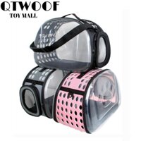 QTWOOF Túi đựng mèo QTWOOF, Túi đựng thú cưng ngoài trời trong suốt, Túi xách di động cho chó mèo Túi xách có thể gập lại Túi đựng thú cưng