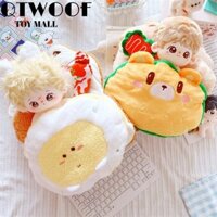 QTWOOF Túi Ngủ Búp Bê , 10cm / 20cm Gối Nệm Mini Nhiều Màu, Quà Tặng Họa Tiết Hoạt Hình Đạo Cụ Ảnh Đồ Chơi Búp Bê Chăn Ga Gối Cotton Búp Bê Nhồi Bông