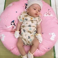 [Quà 20k]Gối Chống Trào Ngược Cho Bé- Đệm Nằm Cho Bé Sơ Sinh- Gối Tập Ngồi Cho Bé Vải Cotton Hàn Quốc,Tặng Vòng Dâu 20k.