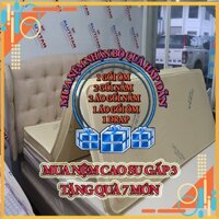 [QUÀ 7 MÓN] NỆM GẤP 3 size 1m8 x 2m x 10cm CAO SU NON AMERICAN CAO CẤP - 100% CAO SU NON