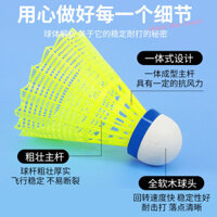 Quả bóng cầu lông nylon đỉnh cao, nút chai tự nhiên, siêu bền, tập luyện và thi đấu, quả bóng nhựa bền ngoài trời