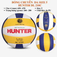 Quả bóng chuyền da HUNTER DL 210C SIZE 5, chất liệu da PU độ nảy và độ bám tốt thi đấu trong nước và quốc tế
