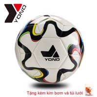 Quả Bóng Đá 3 Lớp YONO số 5 - Banh Đá Da Cao Cấp Size 5 (Qua Bong da - Trai banh Tiêu chuẩn thi đấu Tặng kèm kim bơm và túi lưới)