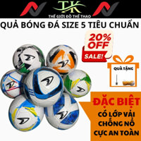 Quả bóng đá số 5 tiêu chuẩn, banh đá bóng da cao cấp 3 lớp dành cho trẻ em và người lớn.