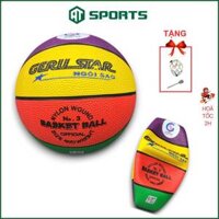 Quả Bóng Rổ Cao Su Geru Star Số 3 - Từ 4 Đến 6 Tuổi, Tặng Kèm Kim Bơm + Lưới Đựng Bóng