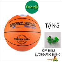 Quả bóng rổ số 3,5,6,7 cao su tặng kèm túi lưới kim bơm - Hàng chính hãng GERUSTAR - Bóng số 5