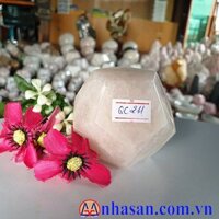 Quả cầu 12 mặt 6.5cm-0.33kg thạch anh hồng tự nhiên QC211