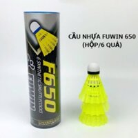 Quả Cầu Lông FUWIN F650 Nhựa Đánh Ngoài Trời Cản Gió Chất Lượng - HỘP 6 QUẢ