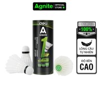 Quả cầu nhựa, lông ngỗng tự nhiên chính hãng Agnite- nhẹ, bền, chắc chắn - quả lẻ hộp 3 quả - F2211F2200 - Lông ngỗng Trắng  - Hộp 3 quả