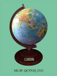 Quả cầu Phi 30 Tự nhiên đế gỗ