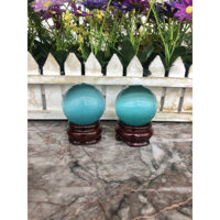 Quả cầu phong thủy đá mắt mèo xanh dương - Đường kính 3,5cm 4,5cm 5,5cm - Đường kính 3,5 cm nặng khoảng 70g