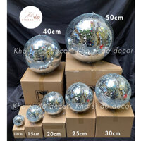 Quả cầu tráng gương bạc, quả cầu disco balls,trái châu 20cm,25cm, 30cm, 40cm KHÔNG KÈM MÔ TƠ
