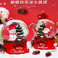 quả cầu tuyết giáng sinh  Giáng Sinh Pha Lê Bóng Hộp Nhạc Đồ Trang Trí Hộp Nhạc Ông Già Noel Hộp Nhạc Người Tuyết Hộp Nhạc Xoay Tuyết Hộp Nhạc Giáng Sinh Quà Tặng