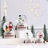 QUẢ CẦU TUYẾT PHA LÊ TRANG TRÍ GIÁNG SINH NOEL 10X7CM