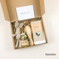 [Quà cho nữ] THE MORNING BOX – Khăn mặt, gương gỗ, lược gỗ, xà bông hoa nhài khô